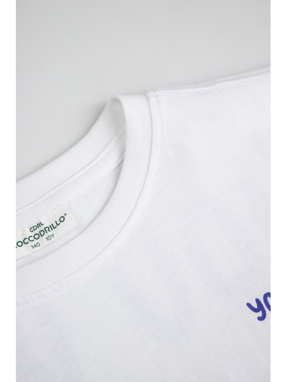 Coccodrillo Coccodrillo T-Shirt ZC6143218LGD-001 Biały Regular Fit