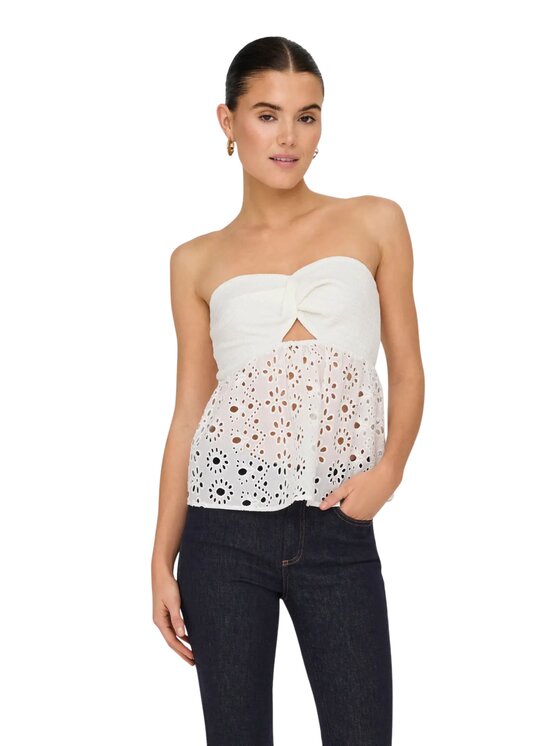 ONLY ONLY Top onlaurora tube top Bianco Regular Fit
