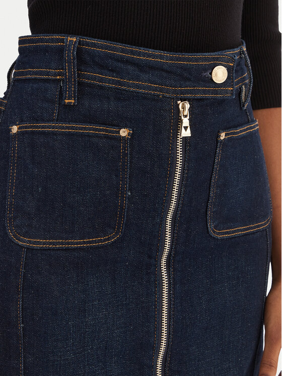 Guess Guess Džínsová sukňa W6RD0U D6881 Tmavomodrá Regular Fit