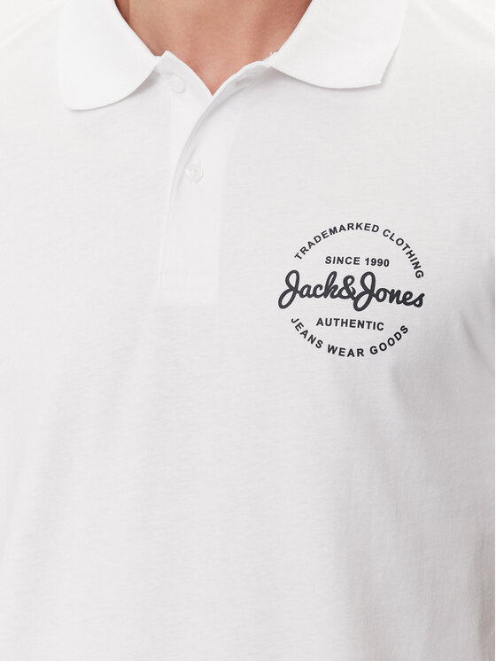 Jack&Jones Jack&Jones Polo Forest 12248621 Biały Standard Fit