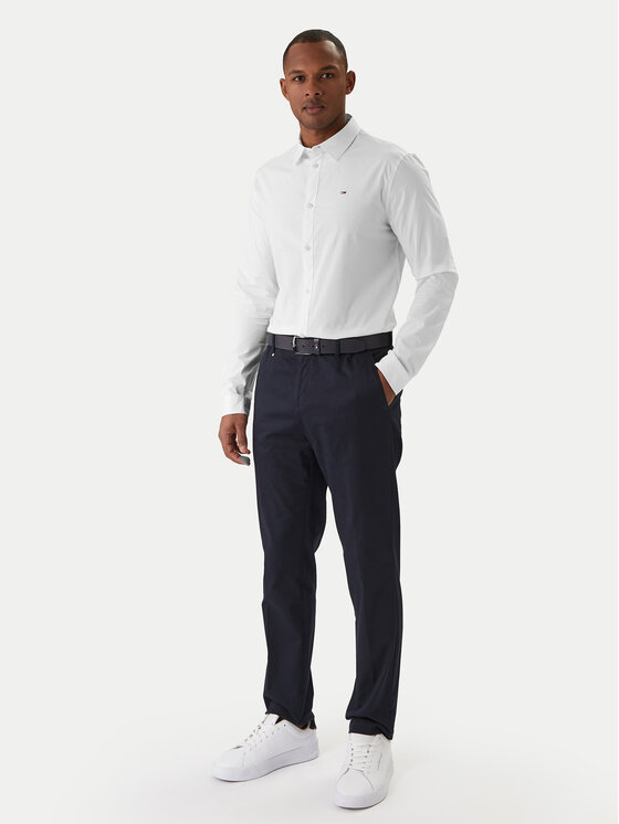 Tommy Jeans Tommy Jeans Cămașă DM0DM04405 Alb Slim Fit