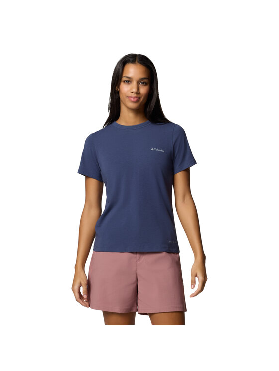 Columbia Columbia T-Shirt Columbia Sun Trek W SS II Tee Granatowy Regular Fit