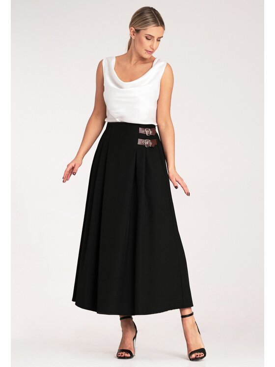 FIGL FIGL Gonna a trapezio M1156 Nero Flared Fit