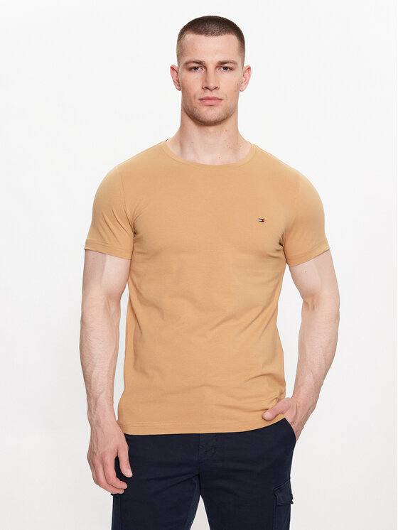 Tommy Hilfiger Tommy Hilfiger T-Shirt MW0MW10800 Μπεζ Slim Fit