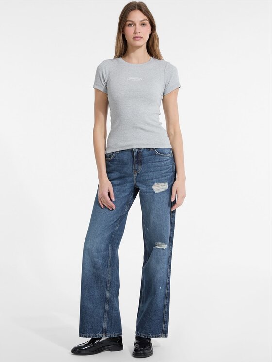Guess Jeans Guess Jeans T-Shirt 177661 Szary Classic Fit