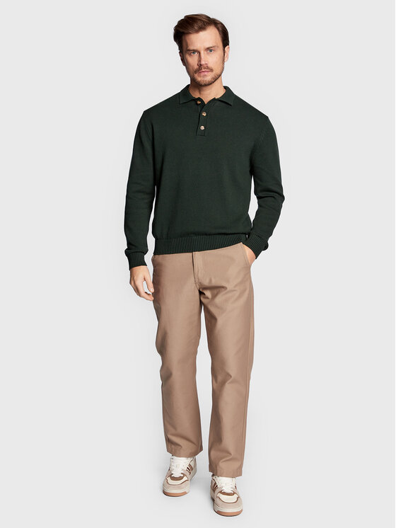 Maglione 3611744 Verde Relaxed Fit
