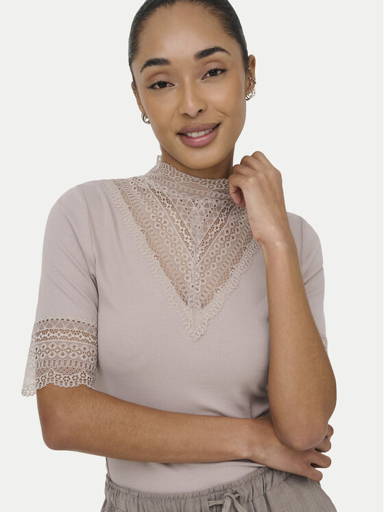 ONLY ONLY Bluse Tilde 15335353 Beige Slim Fit
