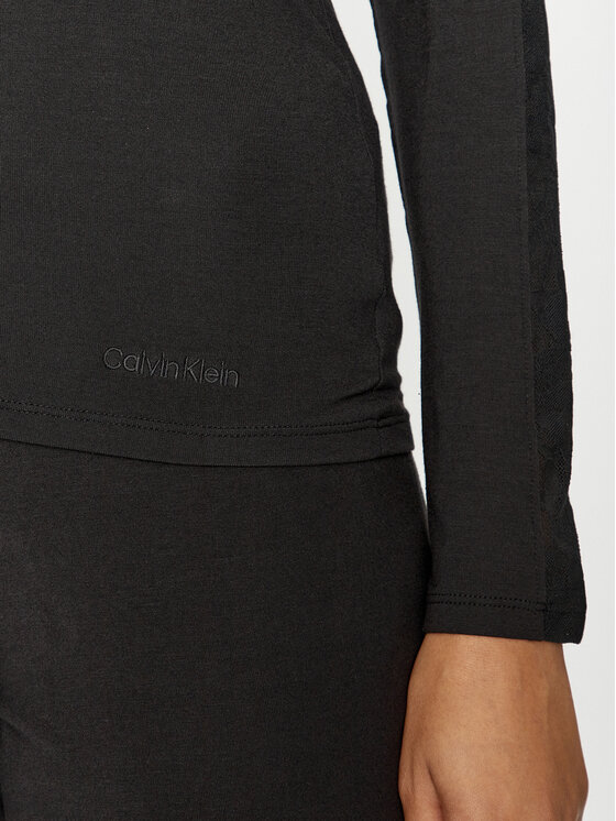 Calvin Klein Underwear Calvin Klein Underwear Pižamska bluza 000QS7006E Črna Regular Fit