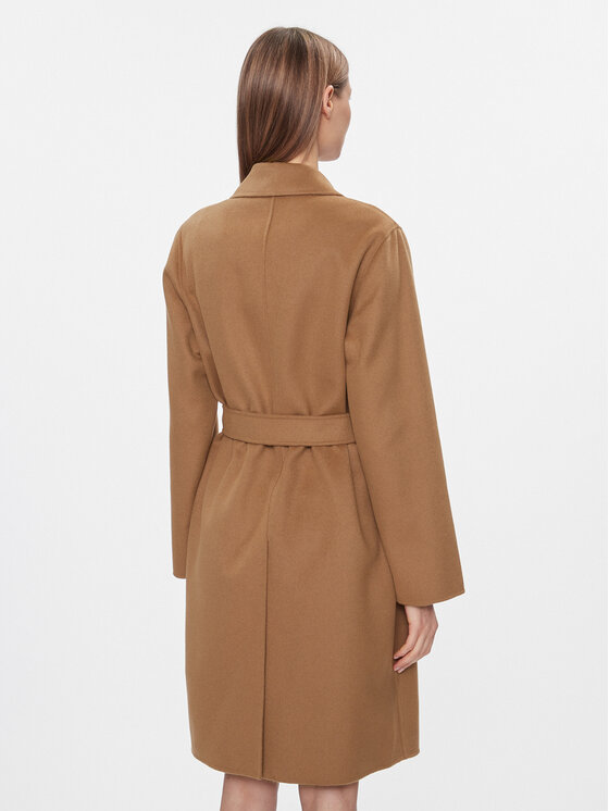 Weekend Max Mara Weekend Max Mara Palton de lână Flirt 2415011011 Maro Regular Fit