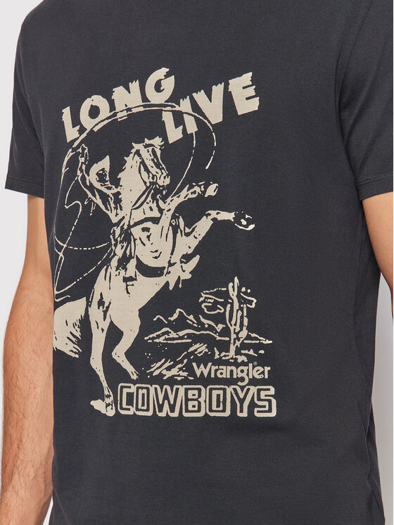 Wrangler Wrangler T-Shirt Collegiate W7K2D3XV6 112141565 Czarny Regular Fit