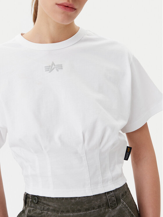 Alpha Industries Alpha Industries Marškinėliai Waisted 148070 Balta Regular Fit