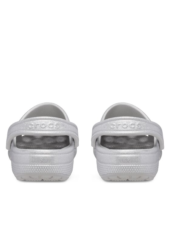 Crocs Crocs Şlapi Classic Glitter Clog 205942 Argintiu