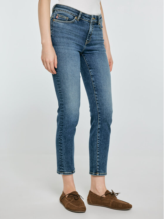 BIG STAR BIG STAR Jeansy ADELA CROPPED Niebieski Skinny Fit