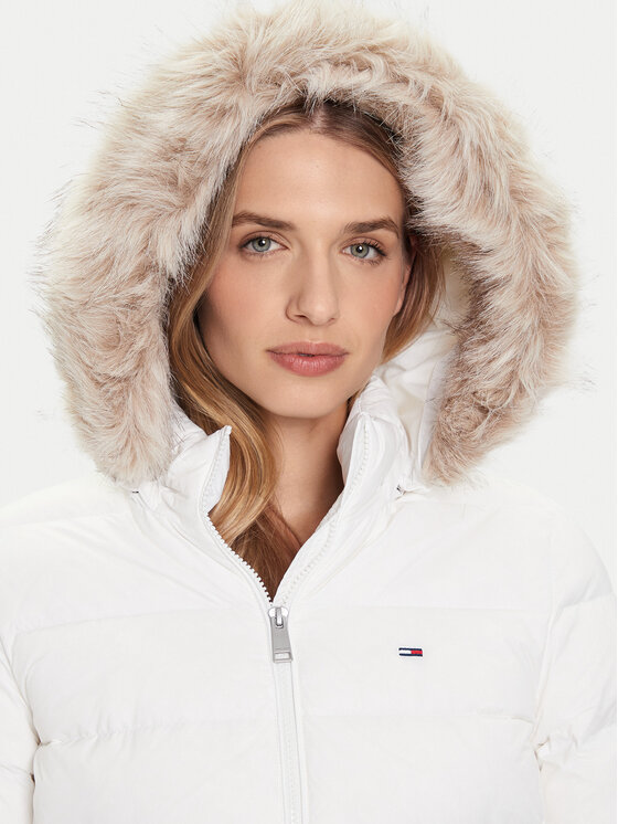 Tommy Jeans Tommy Jeans Daunenjacke Essential DW0DW18864 Écru Slim Fit