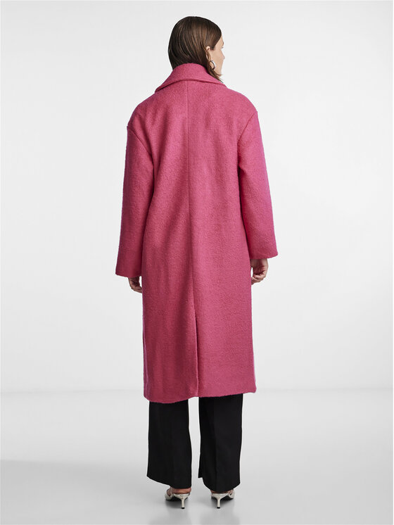 YAS YAS Cappotto di lana Mila 26030712 Rosa Loose Fit