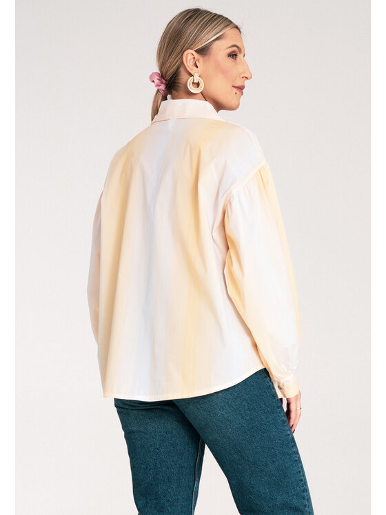 FIGL FIGL Πουκάμισο M1144 Κίτρινο Oversize