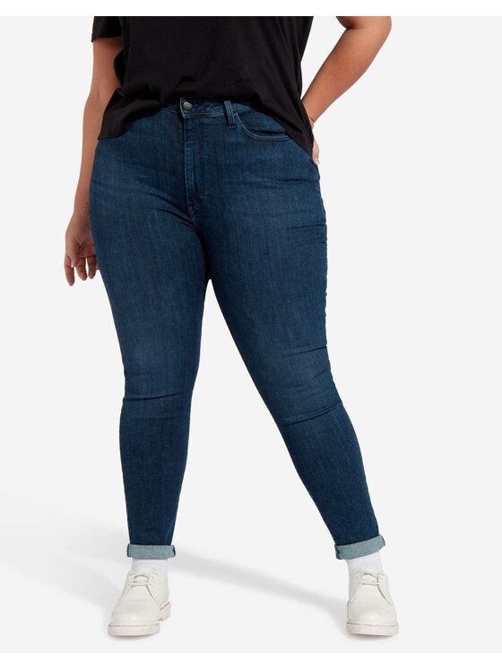 Wrangler Wrangler Jeansy SKINNY PLUS Niebieski Skinny Fit
