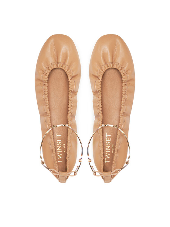 TWINSET TWINSET Μπαλαρίνες 251TCP150 Καφέ