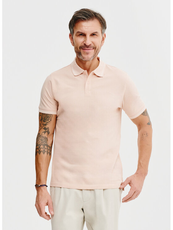 Pako Lorente Pako Lorente Polo P25SF-TX-004 Różowy Classic Fit