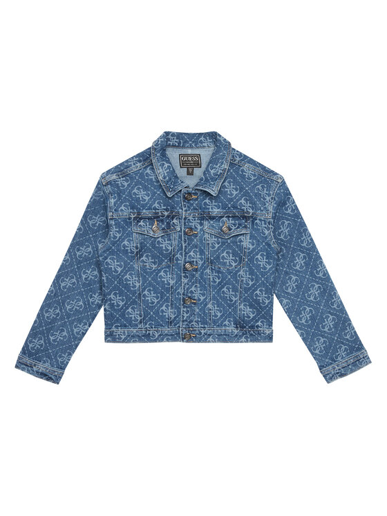 Guess Guess Τζιν μπουφάν J6RL02 D5FM0 Μπλε Regular Fit