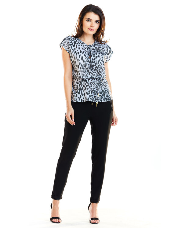 Awama Awama Bluzka A278 Biały Basic Fit