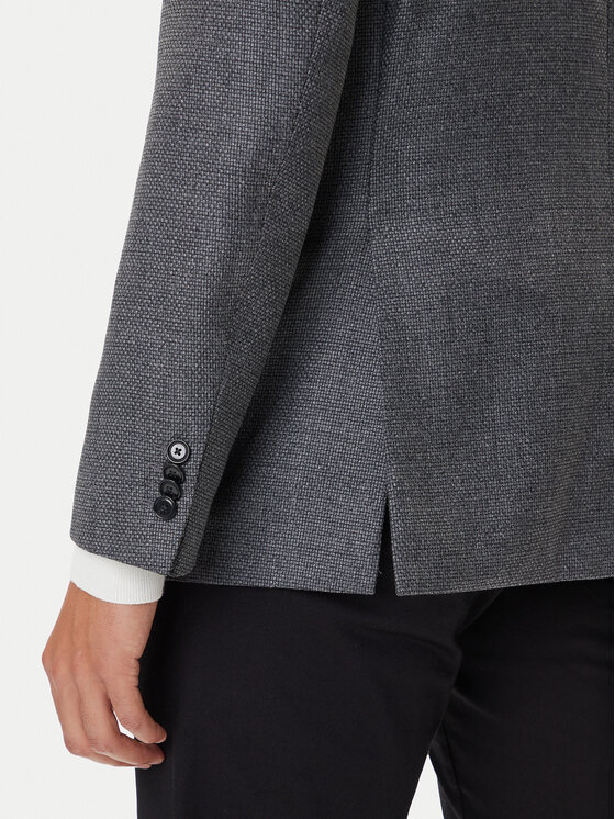 BOSS BOSS Marynarka BOSS-50551560 Szary Regular Fit