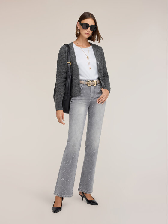 Motivi Motivi Jeans P462Q004955N013 Grigio Flare Fit