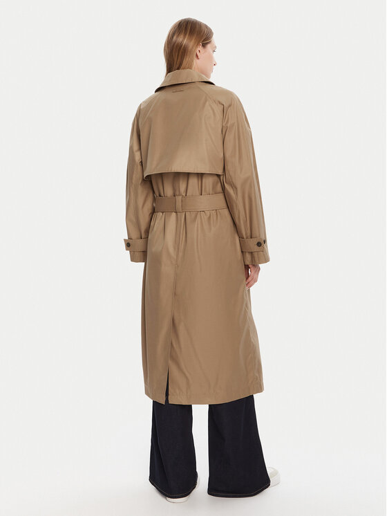 Calvin Klein Calvin Klein Trenčkot LV044C501G Rjava Regular Fit