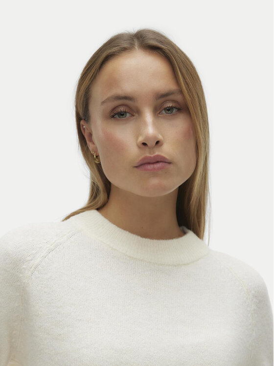 Vero Moda Vero Moda Sweter Filuca 10298674 Écru Regular Fit