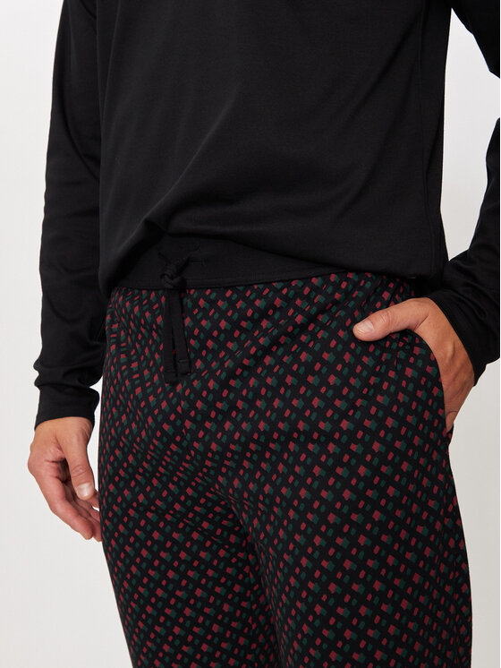 BOSS Boss Pidžama 50527344 Crna Relaxed Fit