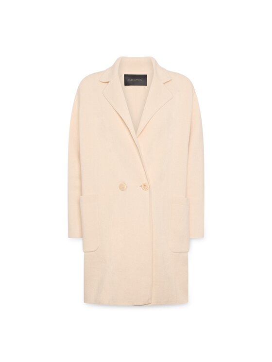 Elena Mirò Elena Mirò Cappotto invernale 8052Z000027N021 Bianco A-Line Fit