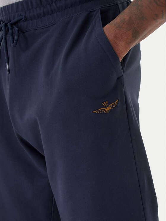 Aeronautica Militare Aeronautica Militare Spodnji del trenirke 261PF1008UF00674 Mornarsko modra Regular Fit