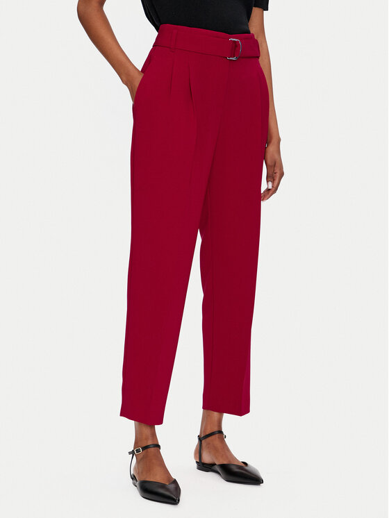 Boss Bavlnené nohavice Tapiah 50490037 Červená Regular Fit