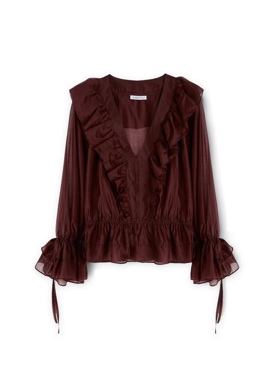 Motivi Motivi Blusa 2727Q001888N036 Bordeaux Regular Fit