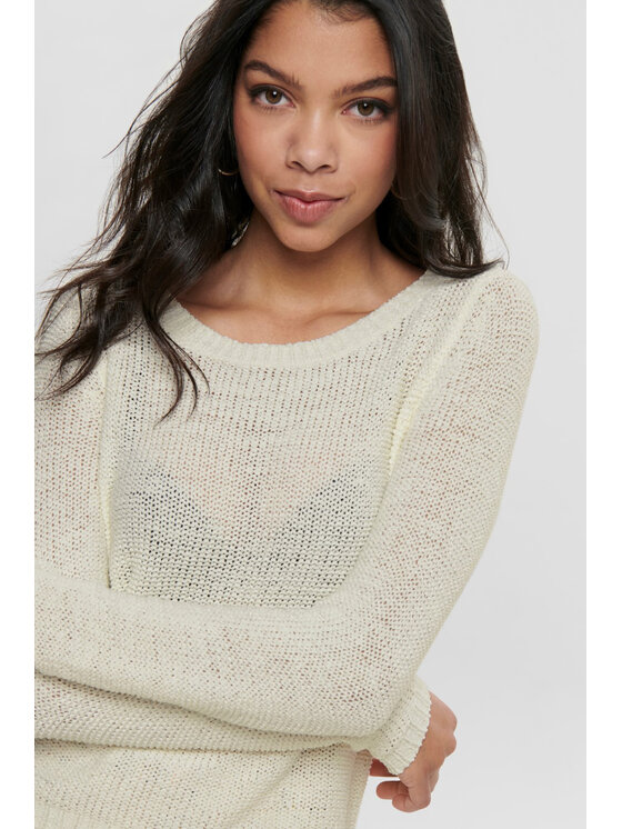 ONLY ONLY Maglione ONLGEENA XO L/S KNT NOOS Bianco Sweat Fit
