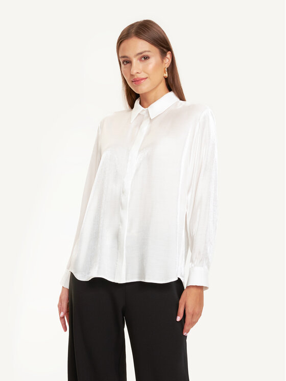 KMX KMX Koszula 503590002 Biały Straight Fit
