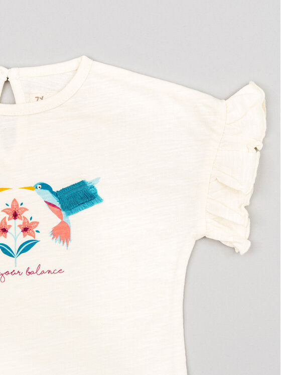 Zippy Zippy Komplet t-shirt i spodenki ZBGAP0602 23009 Beżowy Regular Fit