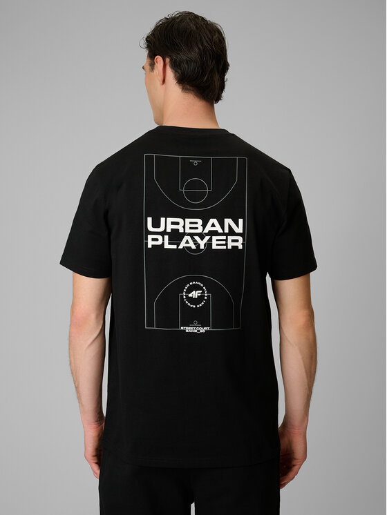 4F 4F T-Shirt FLUID EXPRESSIONS Czarny Relaxed Fit