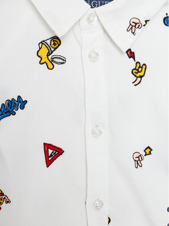 Guess Guess Krekls N4YH00 WBHQ0 Balts Regular Fit