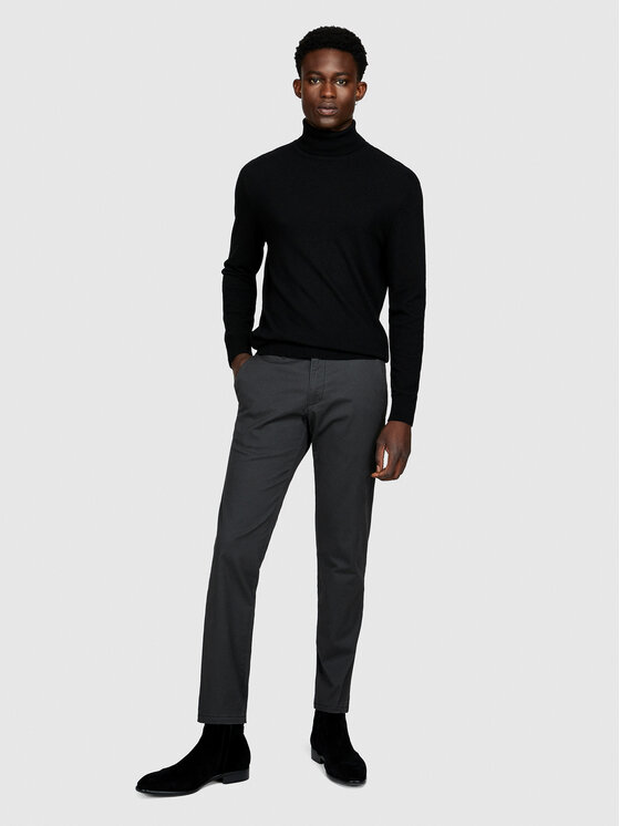 Sisley Sisley Auduma bikses 4QUXSF02X Pelēks Slim Fit