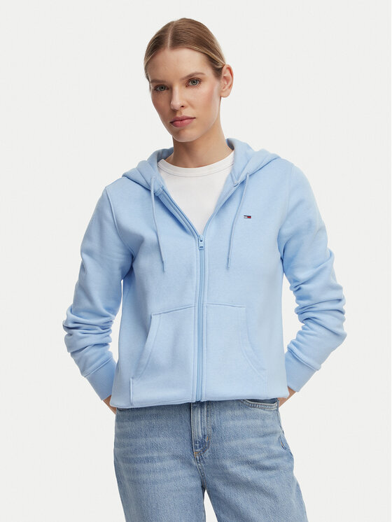 Tommy Jeans Tommy Jeans Mikina Flag DW0DW19729 Svetlo modrá Regular Fit