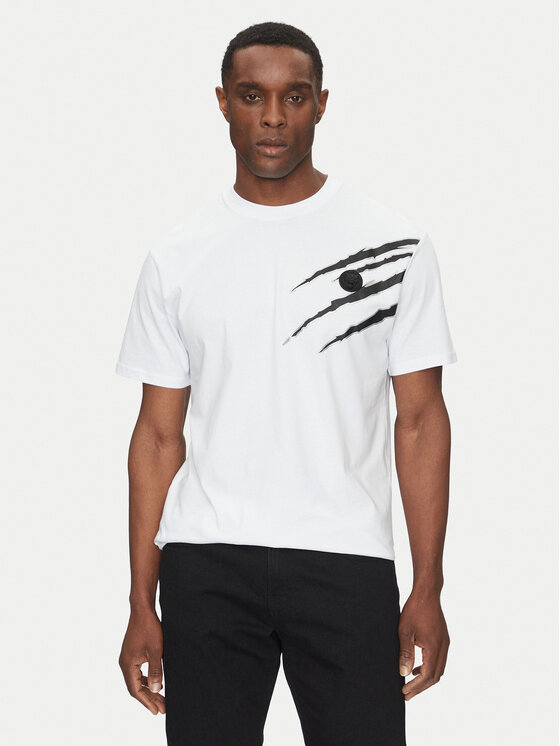 Plein Sport Plein Sport T-shirt SAEC MTK8019 STE001N Bijela Regular Fit