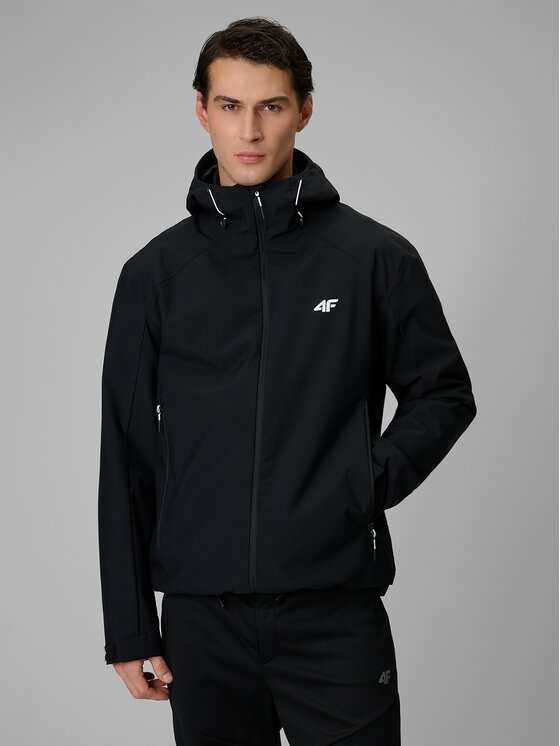 4F 4F Kurtka przejściowa MIDSHOP TEXTILE Czarny Regular Fit