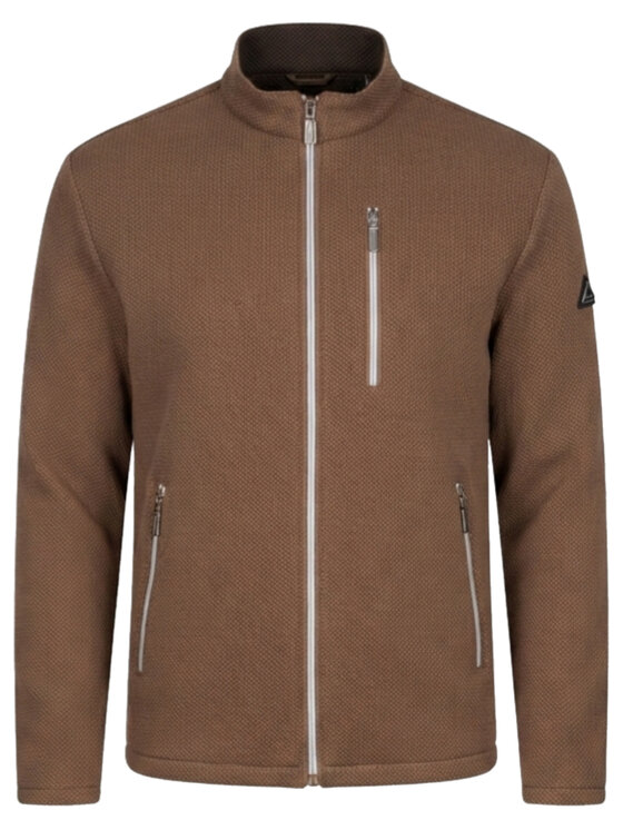 Ombre Ombre Kurtka przejściowa C587 Brązowy Slim Fit
