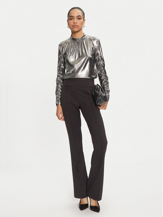 Karen by Simonsen Karen by Simonsen Bluză Regitze 10105118 Argintiu Slim Fit