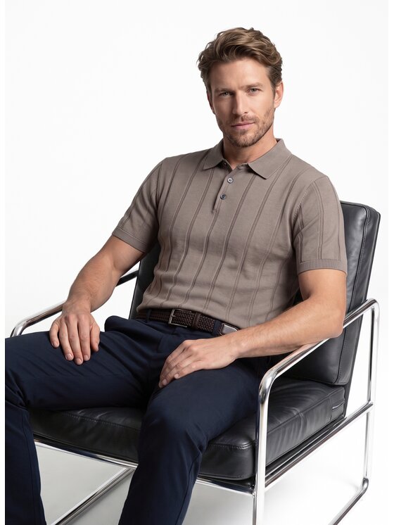 Pako Lorente Pako Lorente Polo P26WF-TX-005 Szary Regular Fit