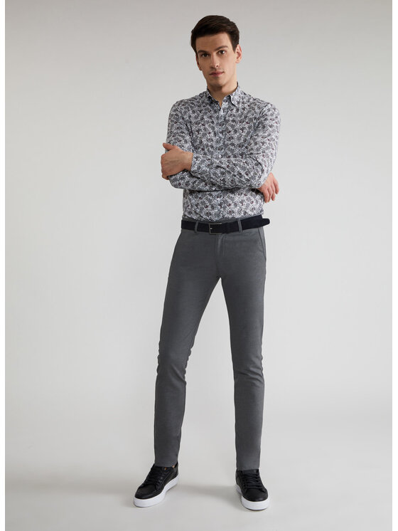 Pako Lorente Pako Lorente Spodnie materiałowe P22SF-WX-002 Szary Slim Fit