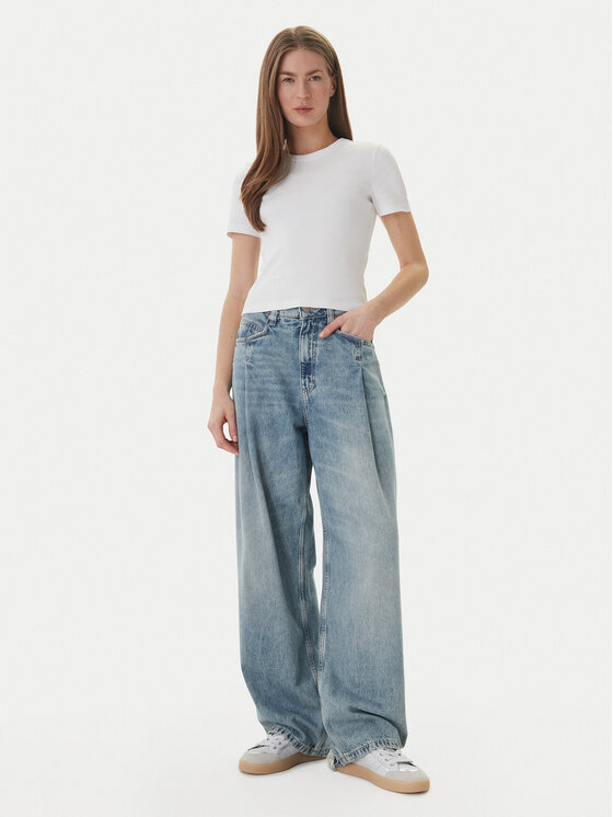 ONLY ONLY Majica Val 15339774 Bela Slim Fit