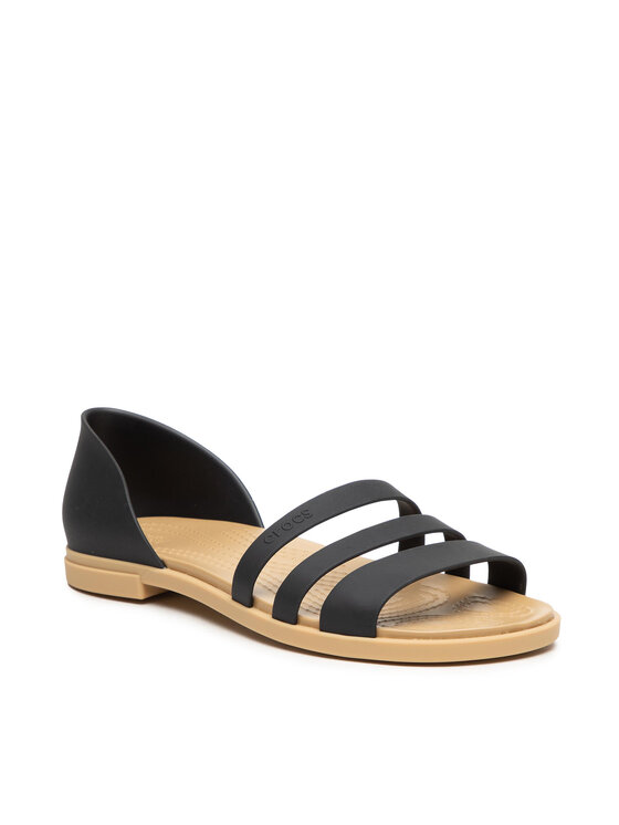 Crocs Crocs Sandały Tulum Open Flat W 206109 Czarny