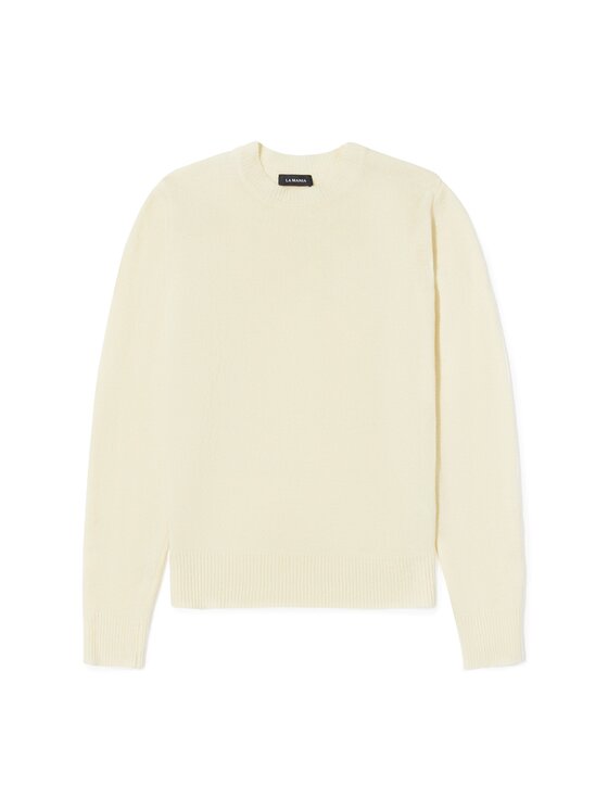 La Mania La Mania Sveter MELLOW Biela Classic Fit